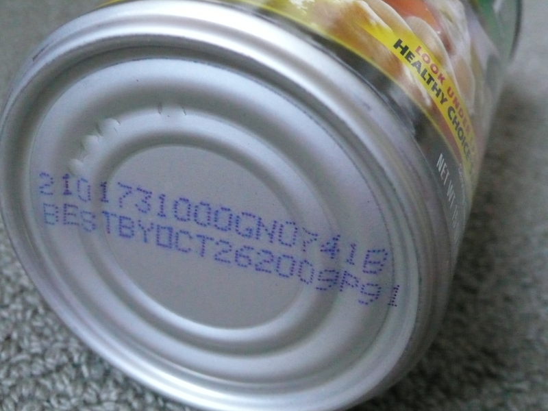 expiration dates on food codes